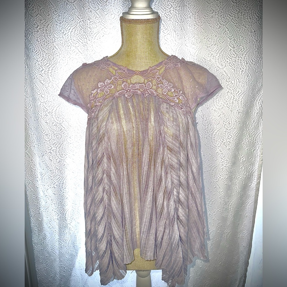 Free People Elegant Lavender Top